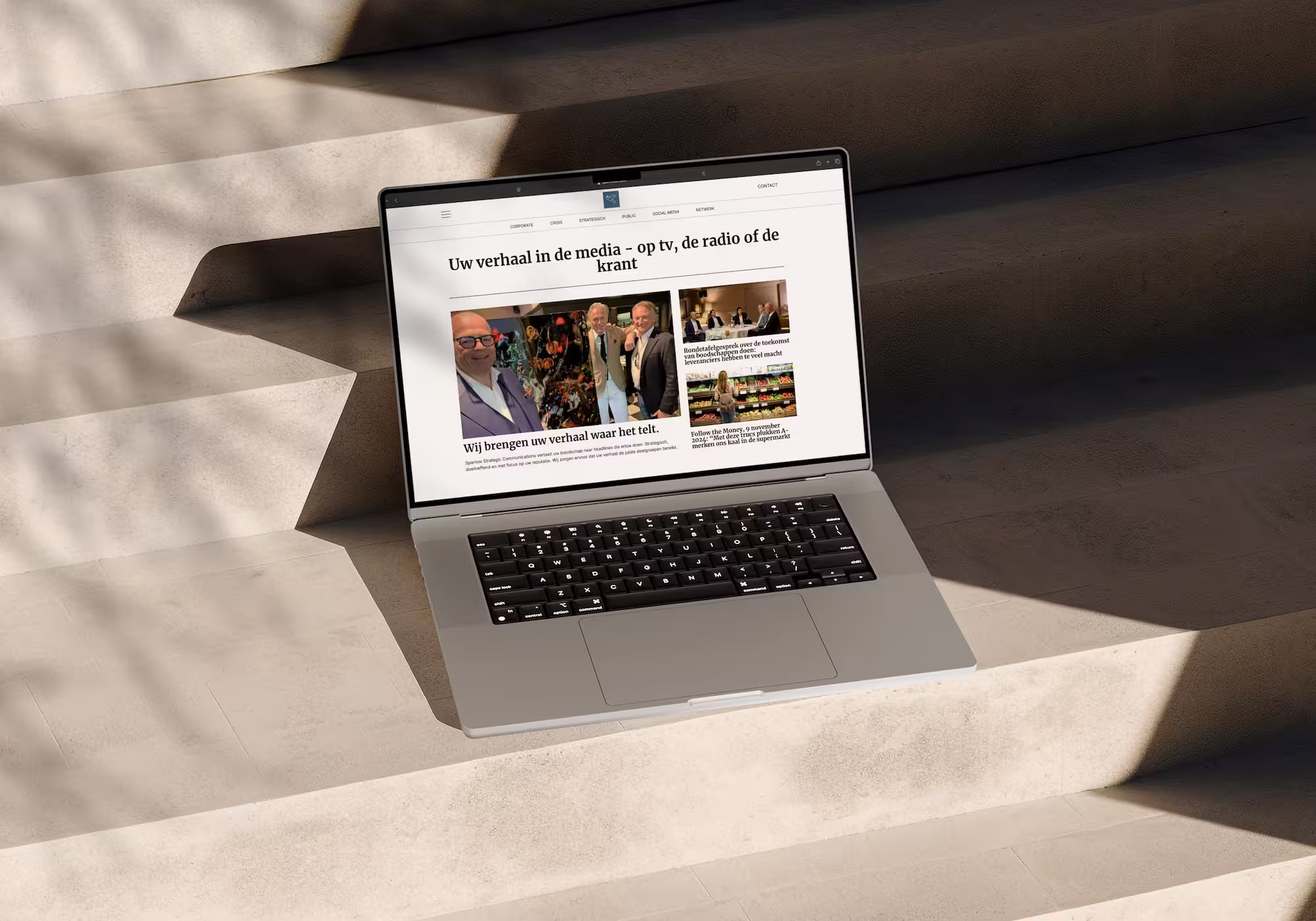 De nieuwe website van Sparrow Strategic Communications